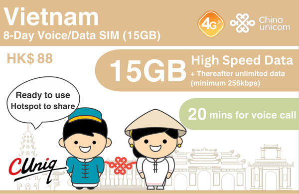 Vietnam 8-Day Voice/Data SIM